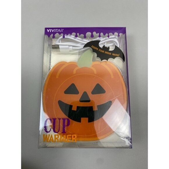 NEW Vivitar Accessories Cup Warmer Halloween Pumpkin Jack o lantern Orange - Picture 5 of 8